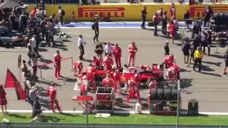 F1 2016 Russian GP start grid Sebastian Fettel Ferrari