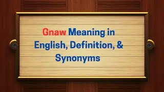 Gnaw Meaning in English, Definition, and Gnaw Synonyms | Thesaurus Thrive