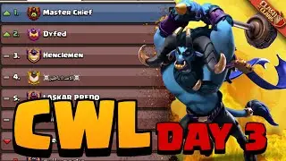 Let's Dominate Rank 1 in CWL day 3 | Ranked Attacks + Base Visit