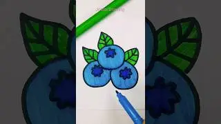 Blueberries 🫐 drawing easy #art #drawing #jasimdrawing #fruit #blueberry #blue #color