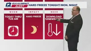 Hard freeze expected over next two nights in Southeast Texas
