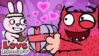 Sharing With Others Day with Love Monster | Cartoons for Kids