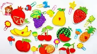 Puzzle Toys Learn Colors and Fruits Names with Plate Shape Forms | Fun Kids Video