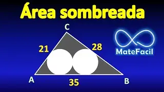 Calcular área sombreada, usando trigonometría
