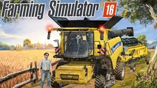 Canola harvesting With New Holland combine harvester in fs16 | fs16 gameplay Timelapse 