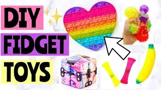 10 DIY Fidget Toys! DIY POP IT fidgets & more | How to make fidget toys! Viral TikTok Fidget Toys