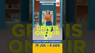 Iklan Shopee Pesta Diskon 8.8 GRATIS ONGKIR TIAP HARI, CASHBACK 50% & SERBA SERIBU Joget Seru