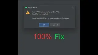 How To Fix Intel HAXM is required to run this AVD in Android Studio #How_To_Fix_Intel_HAXM #AVD
