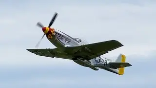 P-51 Mustang Screaming Takeoff - 2022 Props and Pistons Festival - Akron Fulton Airport