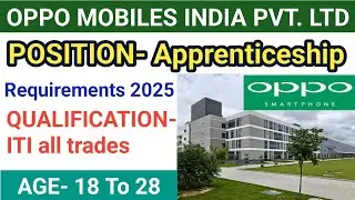 Oppo mobile company job 2025 // OPPO mobile company Apprentice vacancy 2025 // Oppo mobile india ltd