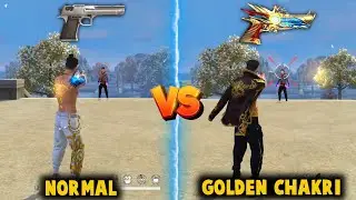 NEW DESERT EAGLE - GOLDEN CHAKRI VS WITHOUT SKIN DESERT EAGLE DAMAGE ABILITY TEST - GARENA FREEFIRE