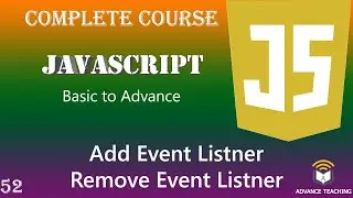 AddEventListner & RemoveEventListner in JavaScript in Urdu/Hindi