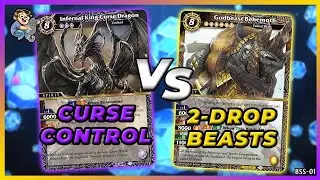 Curse Dragon Control VS Godbeast Behemoth | Dawn of History Gameplay | Battle Spirits Saga BSS 01