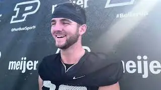 Purdue TE Max Klare talks first touchdown of career, baseball background and more
