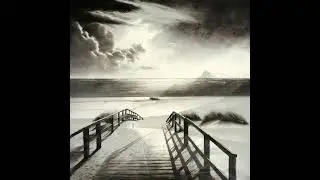 Incredible Black & White Dry Point Graphic Art