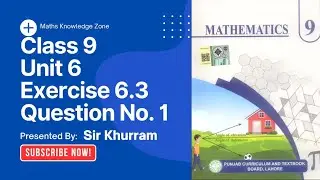 9th class Maths Unit 6 Exercise 6.3 Question No. 1 | Trigonometry | PCTB | Maths Knowledge Zone