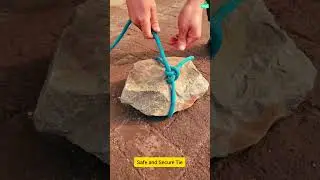 How to Tie a Rope to a Stone for Lifting | Strong & Easy Knot Technique #facts #tips #shorts
