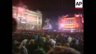 Serbia - Opposition leaders speak to large rally
