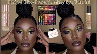 Olive Green Ombre Cut Crease | Bperfect Love Tahiti Carnival 3 Palette