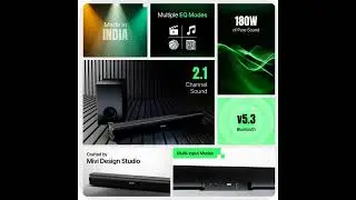 Fort Hip-Hop 1000 180 Watts Home Theatre Soundbar [New Launch], #homeappliances #hometheaterspeaker