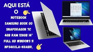 Notebook Samsung Book Go Snapdragon 7c 4GB RAM 128GB 14