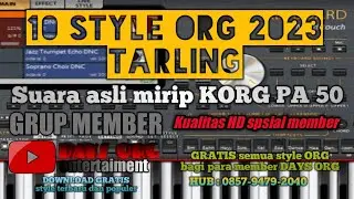 10 style ORG 2023 TARLING bhan korg pa 50 kualitas HD