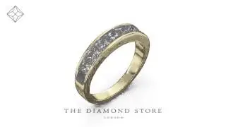 FT35 - Gold Princess Diamond Half Eternity Ring 1.00CT