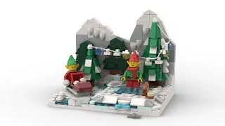 Lego 40564 Winter Elves Scene Speed Build Studio Bricklink LDD by PLegoBB