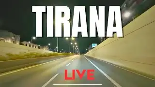 TIRANA ALBANIA LIVE 🇦🇱 CITY  CENTER, BIKE RIDE, DRIVING TOUR, ELBASAN [Monday Night 18 August 2025]