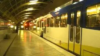 2 Portland MAX trains at Washington Park both Blue Line