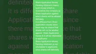 Very Special Topic Share Application Money Pending Allotment #cbse #youtubeshorts #shorts