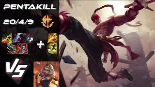 JUNGLE Lee Sin vs Qiyana [PENTAKILL] - EU Grandmaster Patch 25.23