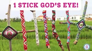 One Stick God's Eye Tutorial | Easy Yarn Craft for Beginners (So Satisfying!)