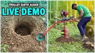 Post Hole Digger Machine Demo | Earth Auger with Trolley | Saya Enterprises