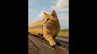 🚂 Cat Train on Rails: Adorable Feline Adventure! 🐱✨