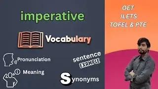 imperative pronunciation, segregate meaning, oet vocabulary, academic vocabulary, ilets vocabulary