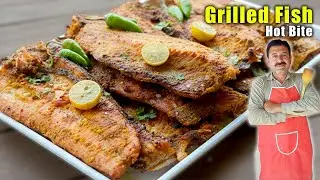 Grilled Fish Recipe | Fish BBQ | Restaurant Style Fish at Home | Natural Village Food