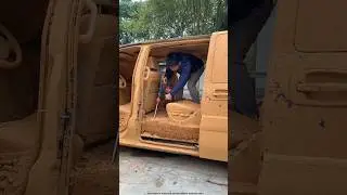😱 Cleaning Ronaldo's Luxury Car $5000 Challenge 💰 #shorts