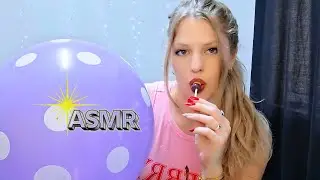 ✨ ASMR 🍭 Lollipop Mouth Sounds + Yoga Ball Tapping + Balloon Play🎈✨