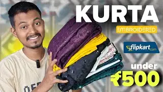 Best 6 EMBROIDERY KURTA for MEN under ₹500 | *BEST FITTING* Flipkart Men Kurta Haul Under Rs.500