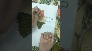 easy to make🇮🇳 # map of india in tiranga style with pulses & rice 🙏🇮🇳💫&hearts;️