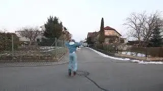 Inline Skating - Mute Grab Jump Over Canal Cover