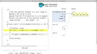 APCSA OOD 08.08 Selection Sort Java Visualizer