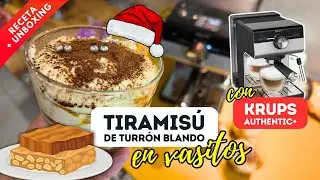 ⭐ Estrenando mi cafetera espresso KRUPS AUTHENTIC+ con un Tiramisú de Turrón en Vasitos 🍮
