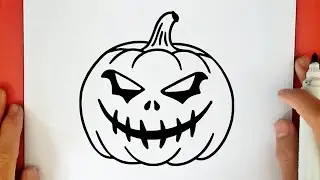 COMO DIBUJAR UNA CALABAZA DE HALLOWEEN