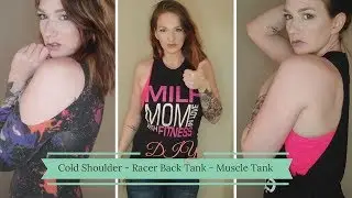 Old Shirts 3 Ways! DIY NO SEW Cold Shoulder - Racer Back Tank - Muscle Gym Tank