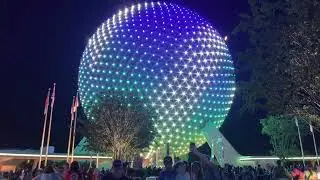 We NEVER leave Epcot without watching this every time!! The Spaceship Earth light show is stunning!!