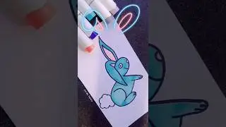 How to Draw a rabbit After writing letter R #shorts #youtubeshorts#viral#art#artbytahera#satisfying