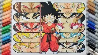 Drawing the Evolution of GOKU! | TolgArt