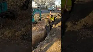 Trenching in a new underground electrical service. #HandsomeOrHandy #Handyman #HolidayWithShorts